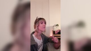 CUCK-CEPTION: sucking my boyfriend to a movie scene of me screwing some other stud (BIGGEST FACIAL)