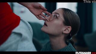 Futanari Lesbo Stepsisters - Transsexual Tranny Bangs & Creampies Nerdy Golden-haired Cutie