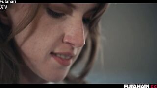 two Angels 1 Trans - Futanari Lesbo 3some with Leana Lovings Lily Lou & Octavia Red