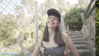 Public Agent Spanish Chick Caomei Removes her Mask for Jock