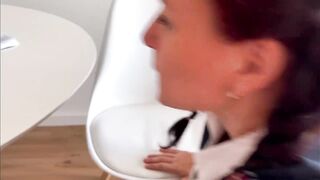 9 month preggo gets screwed and gets tons of cum in cunt