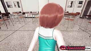 Leila the Sexy Cheerleader in CG Animation - Experience Doggy position Bang, Missionary on Desk Leading to Wetness, Anal Screw Finished With Cum Inside A Lot Of Semen