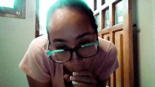 sexy angel was bored and plays with a gift that her stepbrother gave her