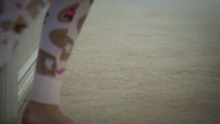 A sexually excited dude is screwing a sexy teen hottie, during the time that her step mama is sleeping