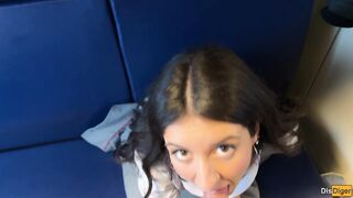 Teach Conductor Caught Passenger Jerking Off, But Wasn't Embarrassed and Jumped on His Schlong