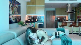 My stepbrother invites me to see a video and gets very excited.