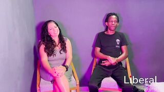 Large-breasted mother I'd like to fuck is about to try her 1st ebony ramrod