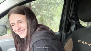 A modest village gal shows her breasts and opens her booty to an impudent chap