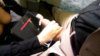 Blondi is lascivious and satisfies herself until a fucker comes.