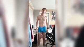 Ginger Plays with Himself in Boxers