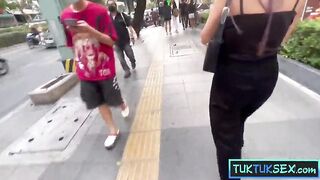 Oriental gal picked up in a cafe and taken to a hotel for indecent pleasing sex