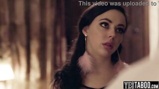 Excited small teen manipulates her married aged lover to pound her instead of his wife