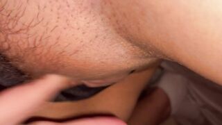 Real evening masturbation. I'm caressing my vagina with my fingers.