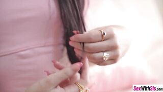 Hot teen Dolly Paige drank large dong and sexy large booty beauty enjoyed coarse twat banging