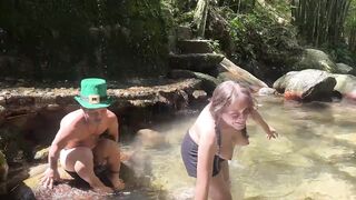 Little elf bangs a lost Latin chick with a large butt in swap for helping her get without her magic forest