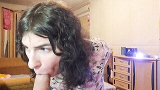 Web camera sadomasochism sissy bitch Alina shows how this babe desires to suck and deepthroat real wang
