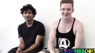 Slutty Aussie Jaden And Jay Giving Every Other Blowjobs