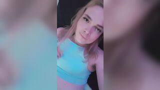 Blond party mother i'd like to fuck showing off brassiere and bulging pants