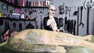 Femdom edging tugjob with ruined orgasms