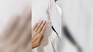 A pretty lady in traditional Vietnamese attire in a foreign land - Ao Dai student