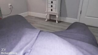 Stepmom Jerks Off and Sucks Stepson with Broken Arms