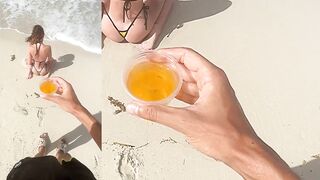 Outdoor Climax Fest: Public Beach Screw and Void urine Play