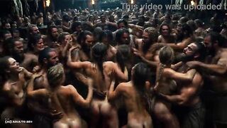 [AI-generated] Future Rave Viking Pre-Fuckfest Party: Undressed Smutty Viking Sweethearts Tease Warriors with Large Bazookas