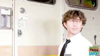 TRAILERTRASHBOYS Virgin Twink Eddie Patrick Drilled By Masculine Jason