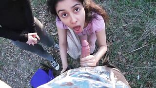 Having Joy with two Stranger Beauties that come back from School