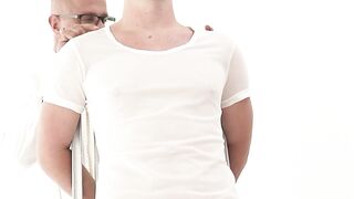MasonicBoys - Cute twink is tempted and caressed by suited DILF Felix Kamp