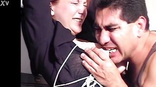 Sky twenty one Yrs Old Golden-haired S&M & Large Tit Anguish Photo Shoot 1