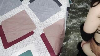 My step sister's boyfriend has a large shlong, so that guy took advantage of her being out.