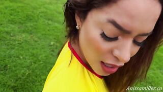 Hawt Lalin girl Screws Her Coach on the Soccer Field
