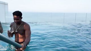 Teen double penetration after the pool, BBC and Colombian man