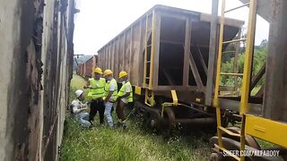 The workers worked hard this day. They called their ally for an fuckfest at lunchtime, and dessert was tons of milk on their asses and in the midst of the teach tracks and wagons. Part I (Teaser)