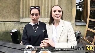 HUNT4K. GF had to see her gal screwed with stranger