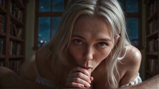 We Are Alone In This Library And My Lustful Stepsister Has Her Needs - Breasty Blond Gets Anal Pounded And Creampied Behind The Shelves - ATKINS HEAVEN [AI]