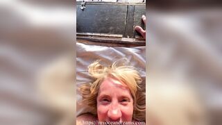 Close up oral-job facial satin nightie mother I'd like to fuck at the beach