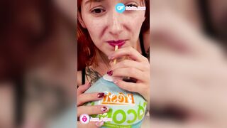 SFW Food Unboxing and 1st Try erect