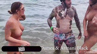 "Sharking" Plan On Nudist Beach Leads To Wild Foursome!