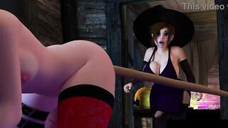 Futaween - 2 Futa Witches Cast Some Spells And Screw!