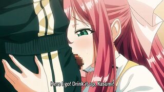 Red-Haired Girl with Large Boobs Likes Having Her Unshaved Vagina Licked After Work