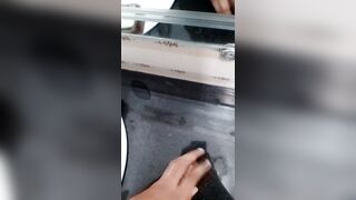 Cumming a biggest load in advance of shower