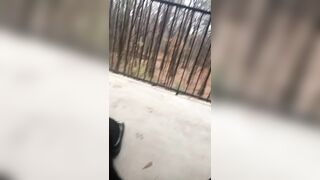 Outside rubbing her