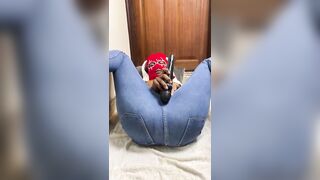 Black on jeans accident