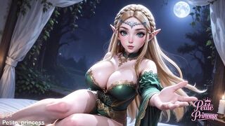 Princess Zelda Impure Talk Tease Twerking Squirting Ahegao in Her Castle Bedroom - AI-generated NSFW Small Princess
