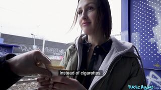 Oral job in Public at the Educate Station then Screwed - Public Agent