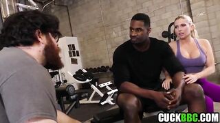Tiny Rod Cuckold Sharing Wife With Ebony Gym Tutor