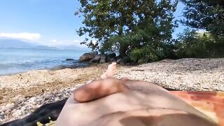 I Got Totally Exposed on the Beach and Jerked Off During the time that a Sexy Angel Watched