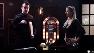 Golden-haired mother I'd like to fuck Frozen In Time - Hostess With GIANT Bazookas Freeze Porn